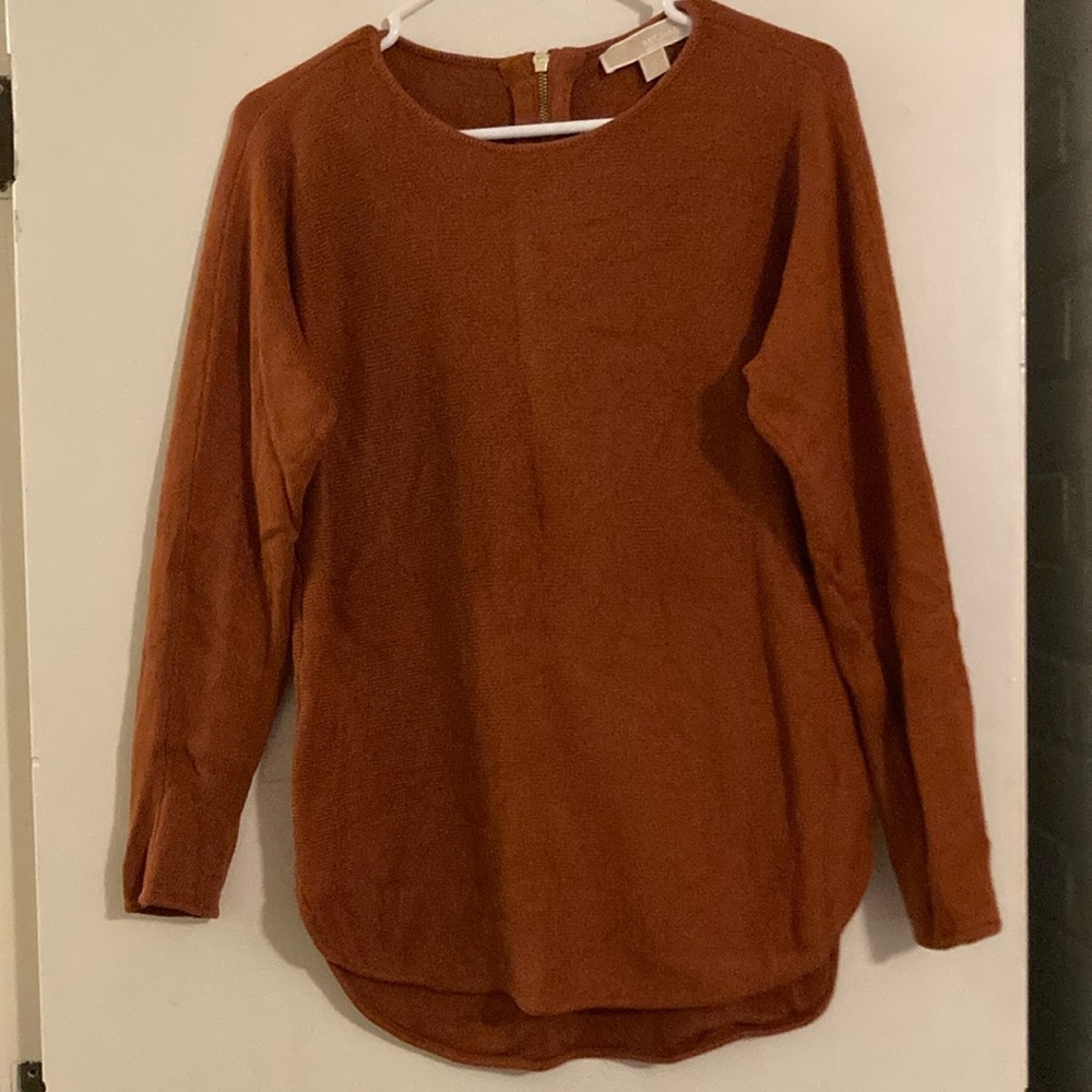 Michael Kors Burnt Orange Long Sleeve Top